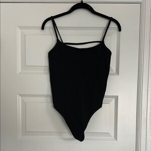 Free people Thong Low back Black bodysuit.